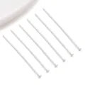 Silver tone flat head pins jewelry findings for DIY bracelet and necklace crafting accessories - T-Pin Flat Head (T3145)