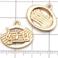 KC Gold Music Note Metal Pendants DIY Jewelry Charms Bracelet Necklace Accessories. - Music Note / 1 Piece (17x19mm) / Gold