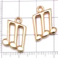 Gold Music Note Charms KC Gold Metal DIY Jewelry Pendants for Necklace Bracelet Accessories - Music Note / 1 Piece (13x21mm) / Gold