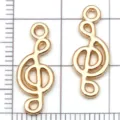 KC Gold Treble Clef Music Note Charm Pendant DIY Jewelry Accessory for Bracelet Necklace - Music Note / 1 Piece/Pack (8x20mm) / Gold