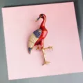 Chinese style enamel crane bird brooch pin, elegant animal clothing decoration accessory. - Elegant Crane Style (MM302)