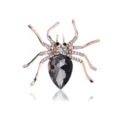 Kristalen spinnen broche rosegoud strass insect speld elegante mode sieraden - Goud + Transparant Zwart