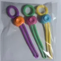 Kleurrijke voedsel zak afdichting clips met ring ontwerp voor keuken opslag set. - Set van 3 / Meerkleurig