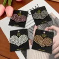Sparkling rhinestone heart hair clips for women and kids cute side bangs hair pins - Heart Purple
