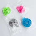 Silicone collapsible funnel medium size 1.5cm caliber multi-color kitchen tool variant - OPP Bag / Blue