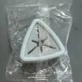 Silicone triangle towel holder punch-free wall-mounted plug for kitchen and bathroom use. - Gray