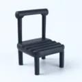 Mini chair phone stand, cute black desktop lazy bracket for smartphone and tablet viewing. - Standard / Black