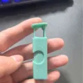 Green push-type plastic snack sealing clip, food storage bag sealer variant product. - Sky Blue