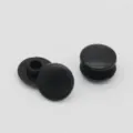 Black plastic snap buttons fasteners replacement parts for mask straps and wristbands. - Black