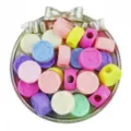 19mm acrylic flower loose beads large hole colorful diy phone charm jewelry making accessories - Random Mixed Colors