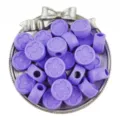 19mm purple acrylic round flower large hole beads DIY jewelry making phone charm accessories - Purple