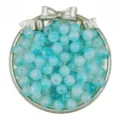 Perles rondes en acrylique et verre imitation jade 10mm accessoires bijoux DIY détail - Trou de 10mm (30 Pièces/Paquet) / Bleu