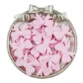 Cute pink acrylic bow beads for DIY jewelry making, charm bracelets, and cute crafts. - Pink