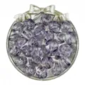 Transparent purple acrylic fig beads close-up, glowing DIY jewelry accessory detail view. - 16mm (10 Pieces/Pack) / Light Gray