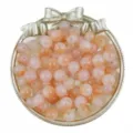 perles rondes acrylique 10mm perles verre imitation jade bicolore accessoires bijoux diy - Trou de 10mm (30 Pièces/Paquet) / Orange