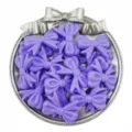 Acrylic bow beads vertical hole DIY bracelet accessories 23x29mm craft supplies new. - Purple