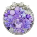 Mixed acrylic beads DIY charm bracelet phone chain pendant handmade jewelry accessories set - Purple