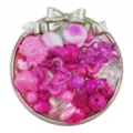 Mixed acrylic beads bulk loose beads DIY bracelet phone chain handmade jewelry accessories - Rose Red