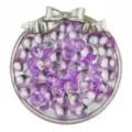 Transparent purple acrylic heart loose beads for DIY handmade jewelry crafting and accessories. - 10 Pieces/Pack / Purple