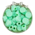 19mm mint green acrylic flower beads round spacer charms for DIY handmade jewelry accessories - Green
