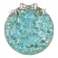 Clear acrylic beads light blue round loose diy jewelry making accessories detail view - 16mm (10 Pieces/Pack) / Blue