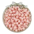 Pink acrylic cube beads for DIY jewelry making, 7x7mm square spacer beads for handmade bracelets. - 50 Pieces/Pack / Orange