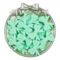 Mint green acrylic bow beads bulk DIY jewelry making accessories charm pendant bracelet crafts. - Green