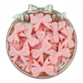 Acrylic bow beads bulk pink vertical hole DIY jewelry making accessories craft supplies - Orange