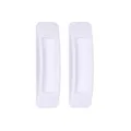 Self-adhesive door handles white cabinet drawer pull handles sliding door hardware 2pcs - White