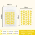 Yellow star heart hydrocolloid acne pimple patches pack of 40pcs 12mm 10mm 9mm blemish cover - 40 Pcs (Stars & Hearts), Yellow, Paper-Plastic Bag