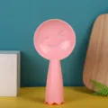 Standing pink rice paddle with smiley face, non-stick plastic rice spoon kitchen tool - Pink