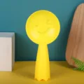 Standing rice spoon yellow non-stick plastic rice paddle cute smiley face kitchen tableware - Yellow