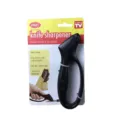 Handheld knife sharpener with ergonomic grip, fast and easy kitchen tool for sharpening. - Single-Head Sharpener / Black