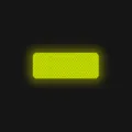 Fluorescent yellow reflective warning sticker safety tape for night vehicle protection variant - 3x8cm / Green