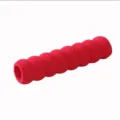 Red foam door handle cover, anti-slip soft grip protector for home interior doors and windows. - Festive Red