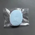 Silikon Baby Haarbürste weicher Neugeborenen Kopfgneis Kamm Kleinkind Bad Massage Bürste - OPP-Beutel / Hellblau