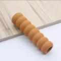 Orange foam door handle cover safety guard anti-collision protector for kids home bedroom - Natural Wood Color