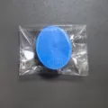 Blauwe ovale baby siliconen shampoo borstel zachte haren bad massager voor dagelijkse zorg - OPP Zak / Blauw