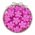 22mm acrylic cherry blossom beads 5 petal flower loose DIY bracelet hair tie jewelry accessories - 22mm (10pcs/Pack) / Rose Red