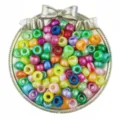 6x9mm perline pony perlata barile perline artigianato per fai da te trecce bracciale gioielli - colori misti casuali