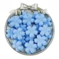 22mm acrylic cherry blossom beads 5-petal flower DIY jewelry making accessories for bracelets - 22mm (10pcs/Pack) / Blue