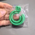 Foldable plastic hook multi-functional 360 degree rotating green universal hanging buckle item. - OPP Bag / Green