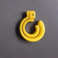 Multi-functional foldable plastic hook, 360-degree rotating hanging tool for electric vehicles and home use. - Bulk/Unpackaged / Yellow