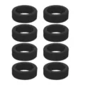 Luggage wheel silicone protective covers, 8 pack black universal mute noise reduction protector. - 8 Pieces/Pack / Black