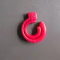 Red multifunctional folding rotating plastic hook for clothes and electric vehicles daily use. - Bulk/Unpackaged / Red