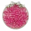 Perline a barilotto rosa trasparenti 6x9mm per trecce di capelli e accessori fai da te. - Rosa