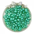 6x9mm perle pony perlate verde menta, perla a barilotto lucida per trecce e accessori gioielli DIY. - Verde