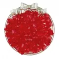 8x10mm Acrylique Transparent Perles Muguet Rouge DIY Artisanat Accessoires de Bijoux - 50 Pièces/Paquet / Rouge
