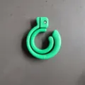 Multifunctional folding rotating plastic hook for clothes and e-bikes, sturdy and durable. - Bulk/Unpackaged / Green