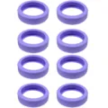 Purple silicone luggage wheel covers, 8-pack universal caster protectors for travel suitcases. - 8 Pieces/Pack / Purple